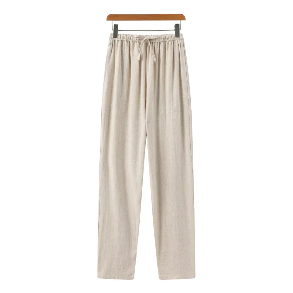 Slim Fit Linen Trousers