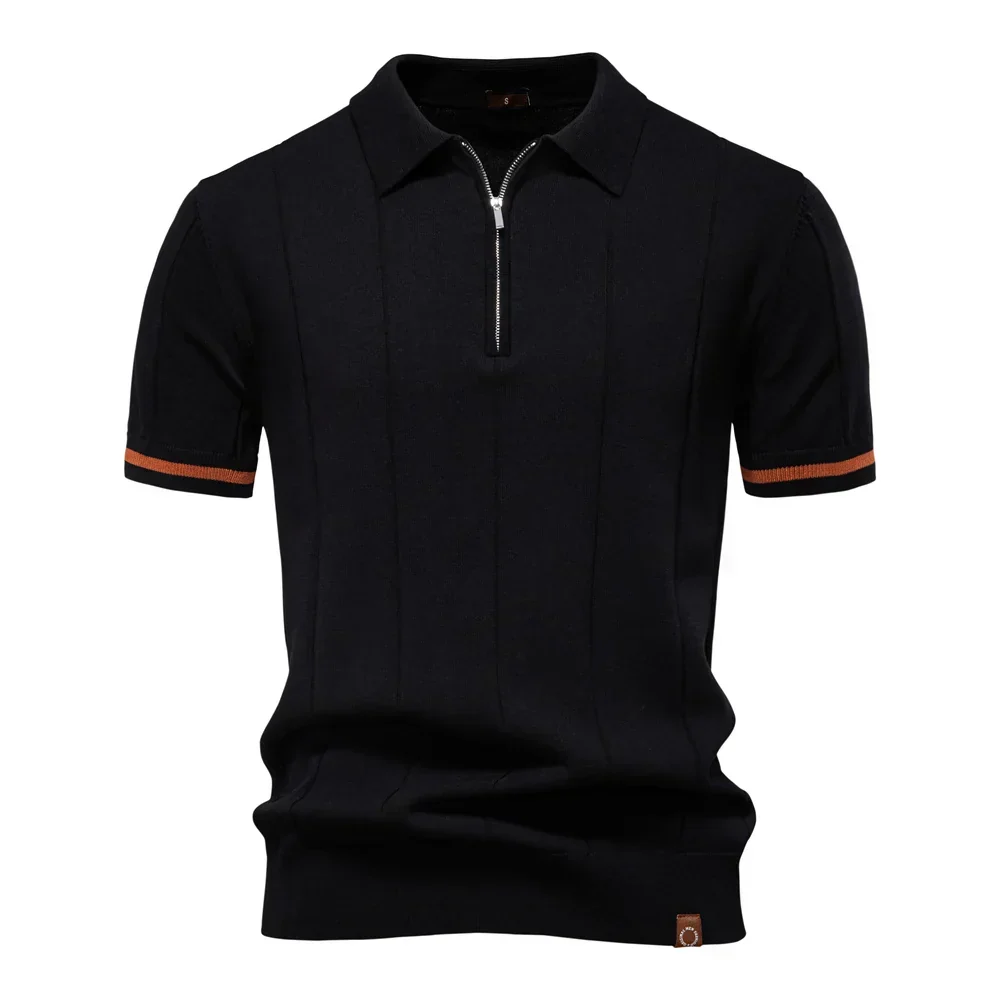Slim Fit Zip Polo
