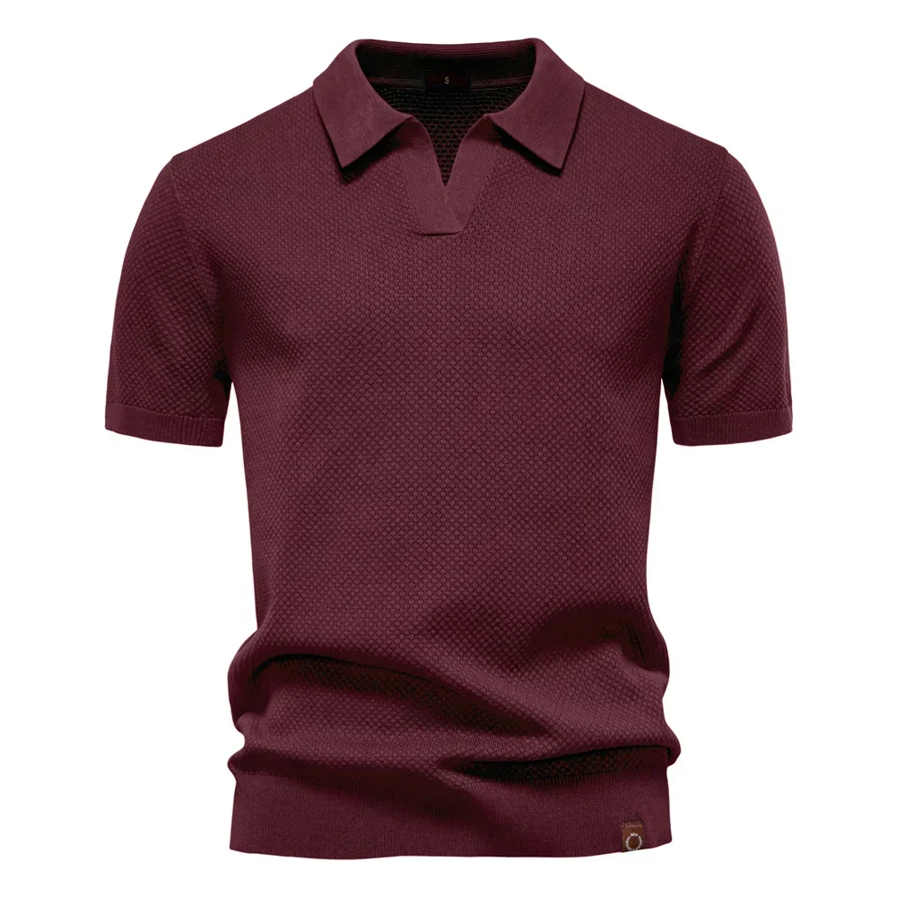 Jacquard Knit Polo Shirt