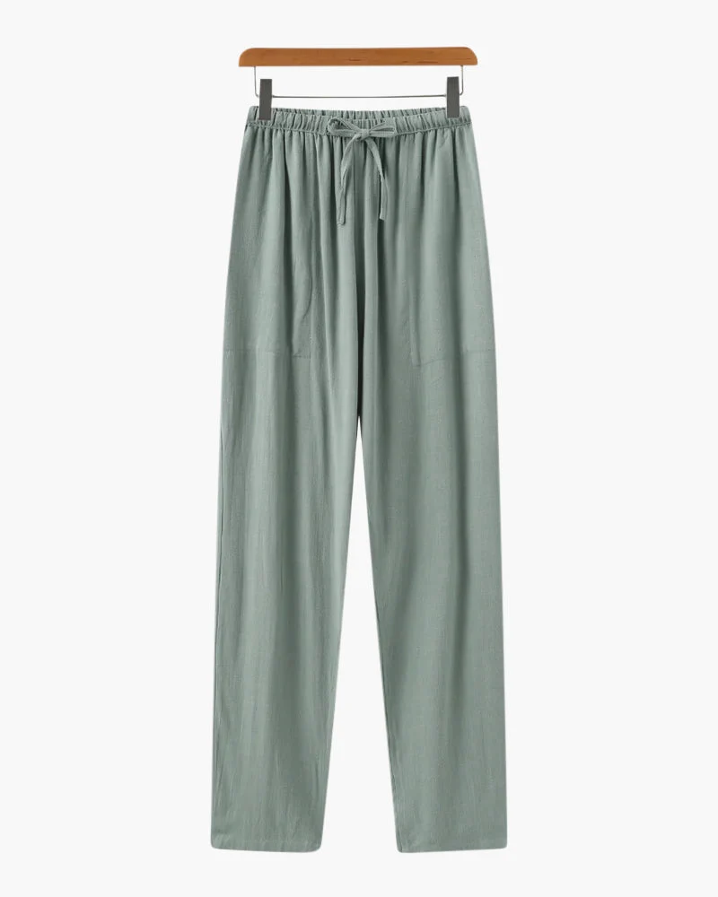 Slim Fit Linen Trousers