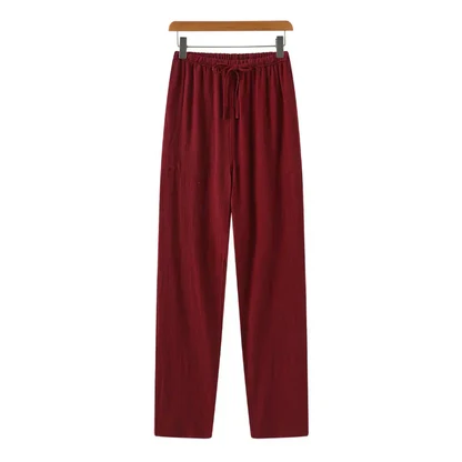 Slim Fit Linen Trousers