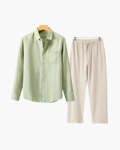 Linen Shirt and Trouser Set (Long Sleeve)