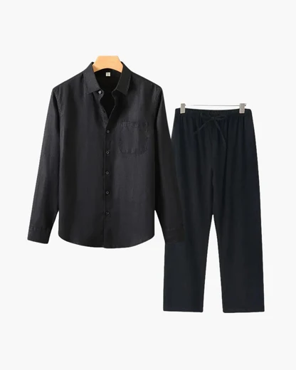 Linen Shirt and Trouser Set (Long Sleeve)