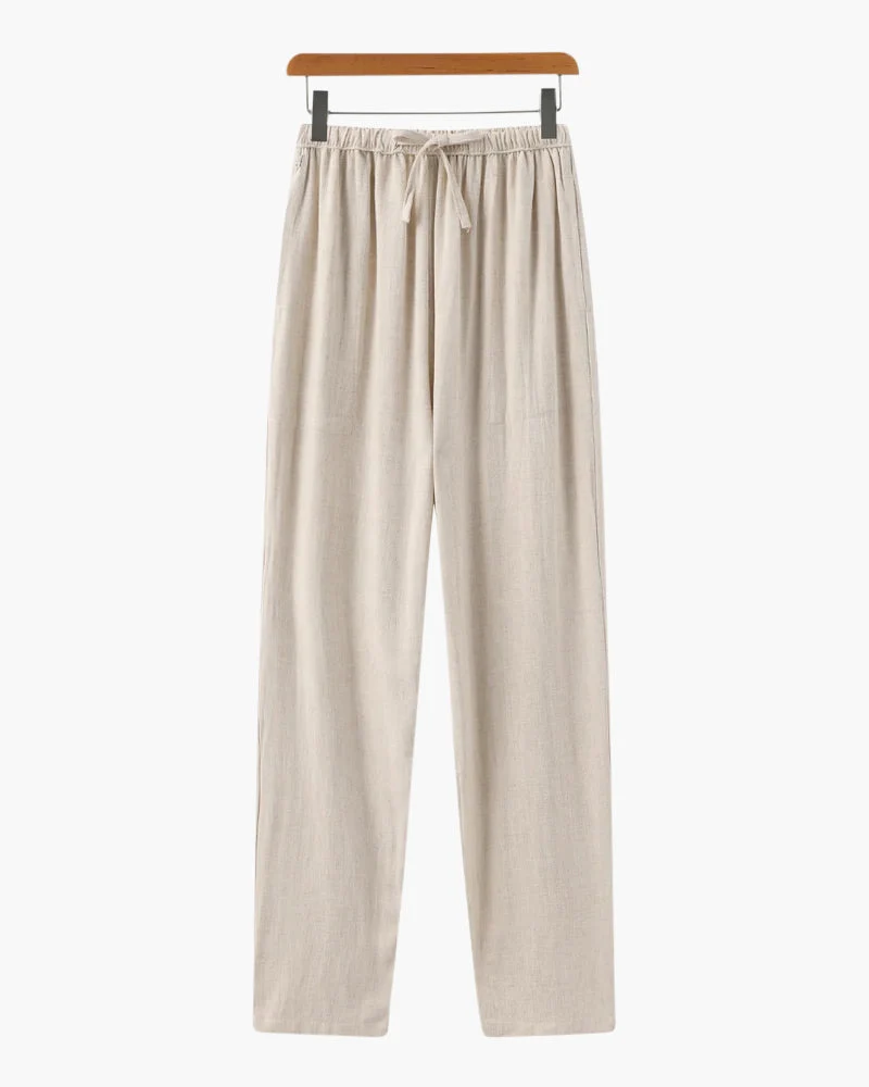 Slim Fit Linen Trousers
