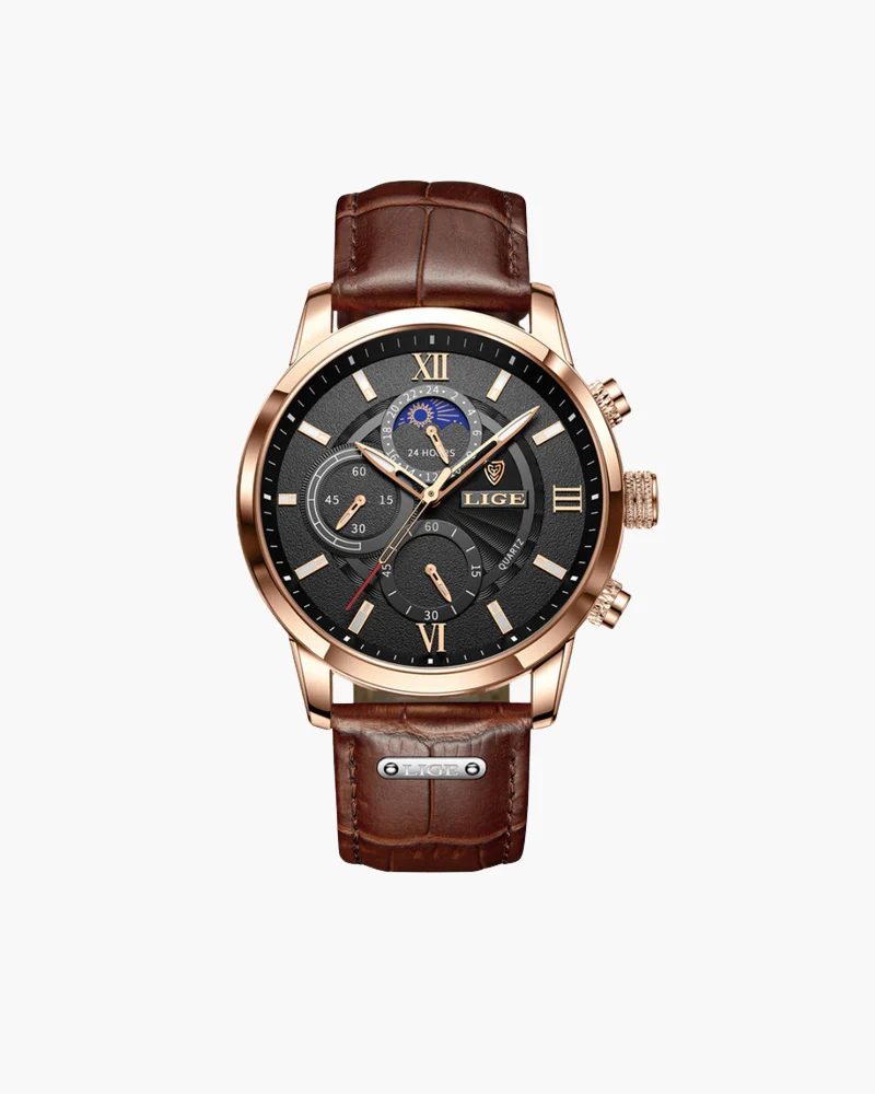 Waterproof Leather Strap Watch