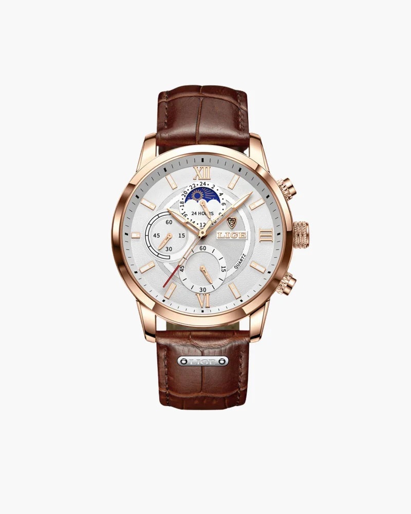 Waterproof Leather Strap Watch