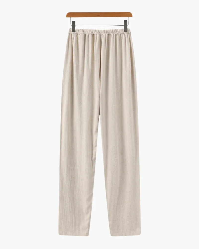 Slim Fit Linen Trousers