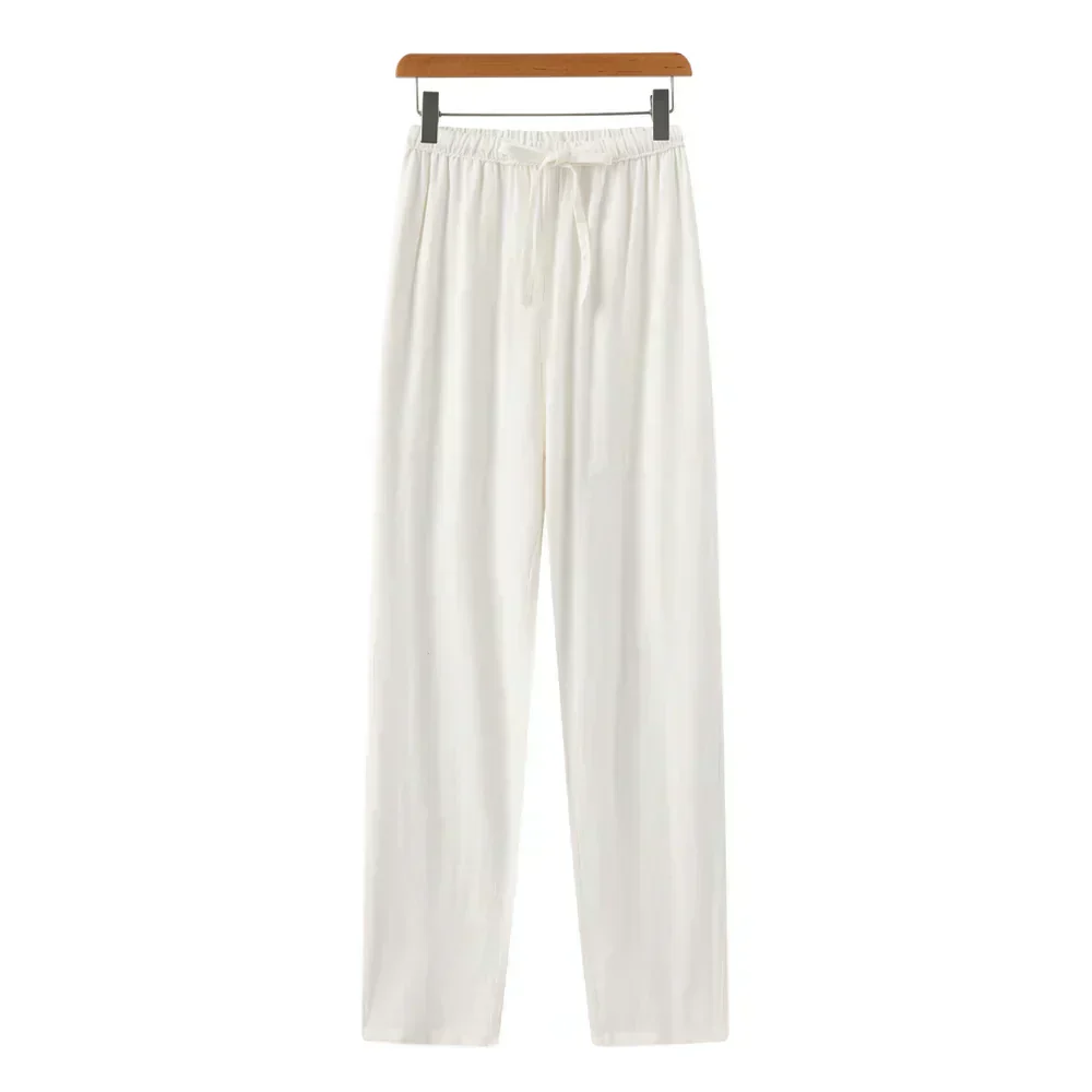 Slim Fit Linen Trousers