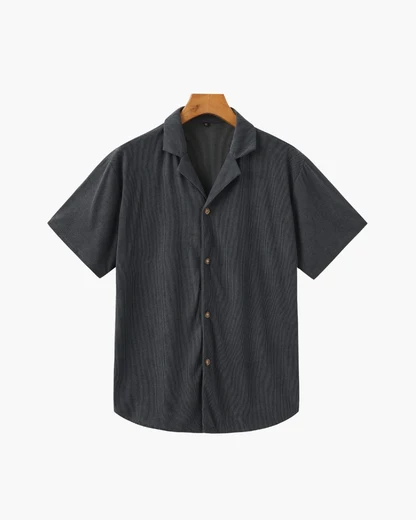 Corduroy Shirt and Shorts Set