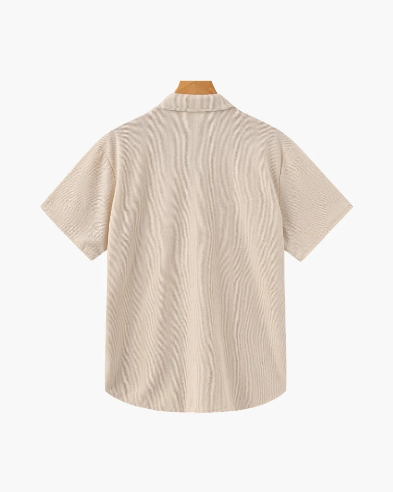 Corduroy Shirt and Shorts Set