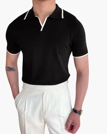 Navy Contrast Trim Polo