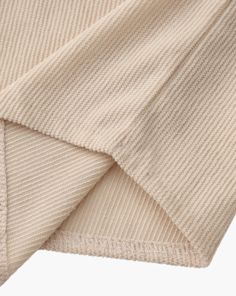 Corduroy Shirt and Shorts Set