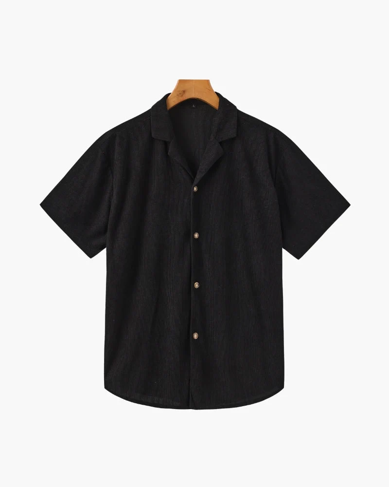 Corduroy Shirt and Shorts Set