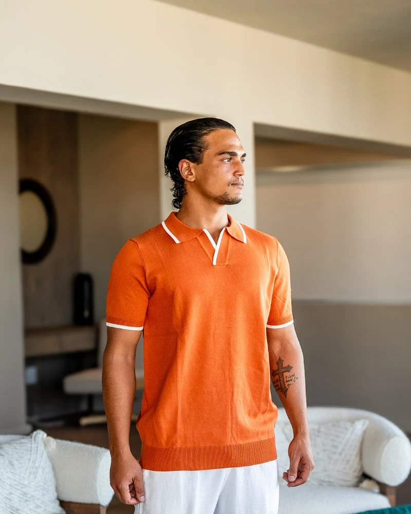 Navy Contrast Trim Polo