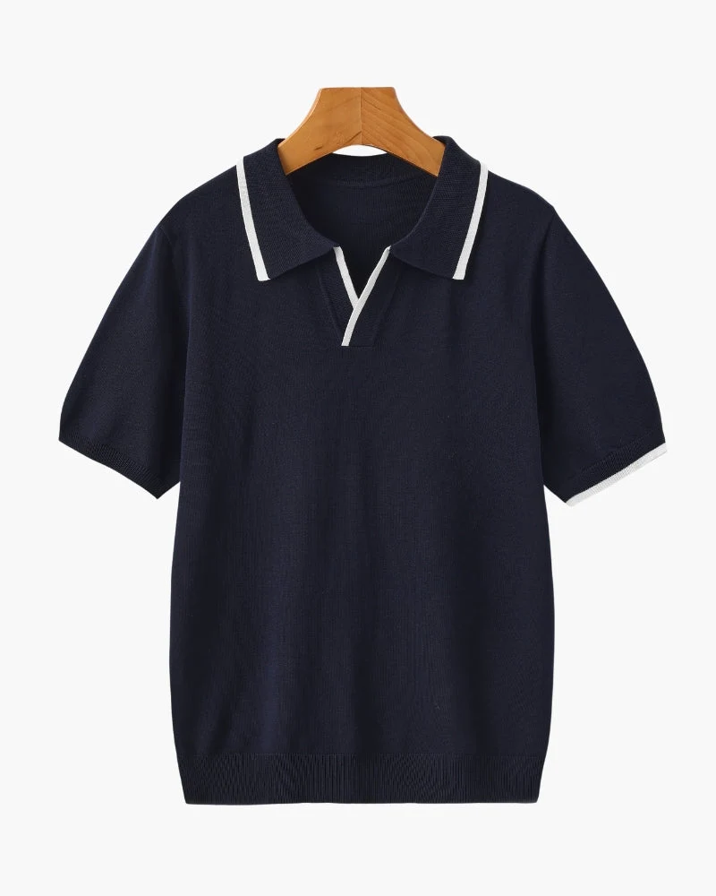 Navy Contrast Trim Polo