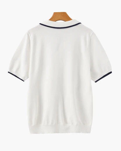 Navy Contrast Trim Polo