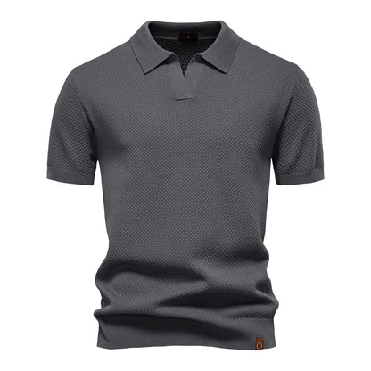 Jacquard Knit Polo Shirt