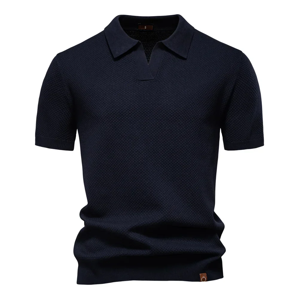 Jacquard Knit Polo Shirt
