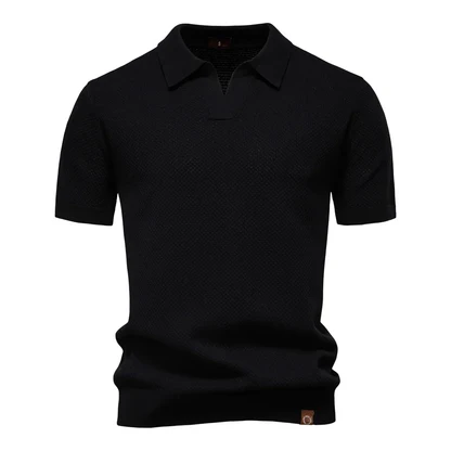 Jacquard Knit Polo Shirt