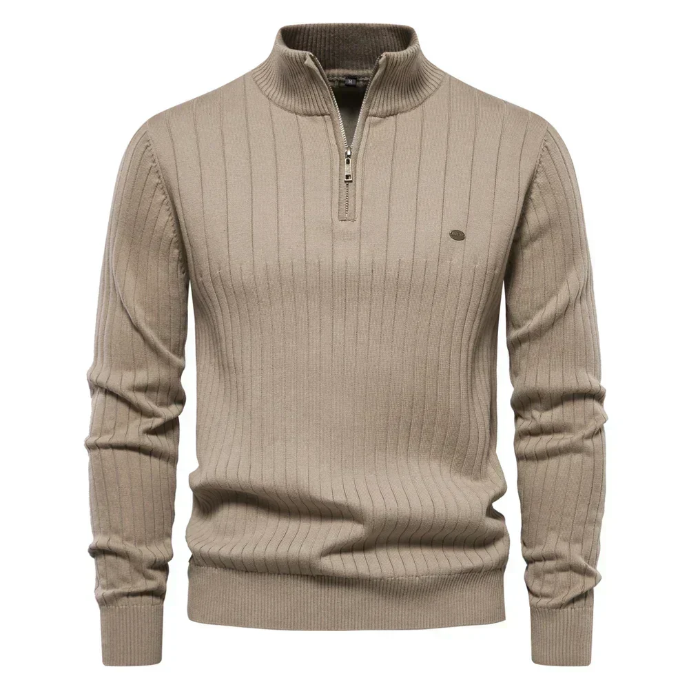 Zip-Up Knit Jumper