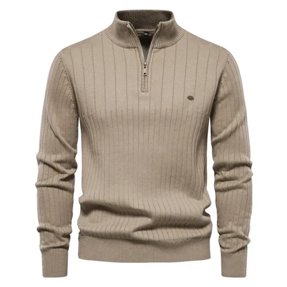 Zip-Up Knit Jumper