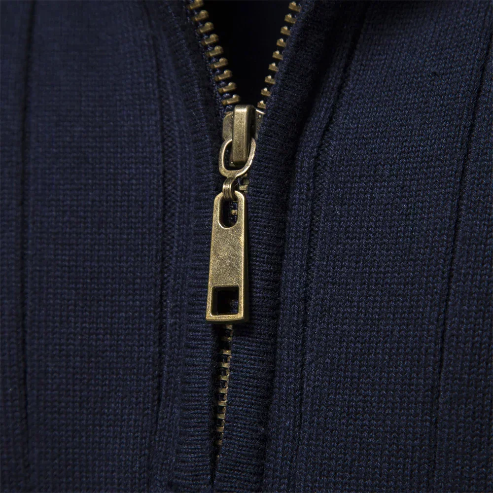 Zip-Up Knit Jumper