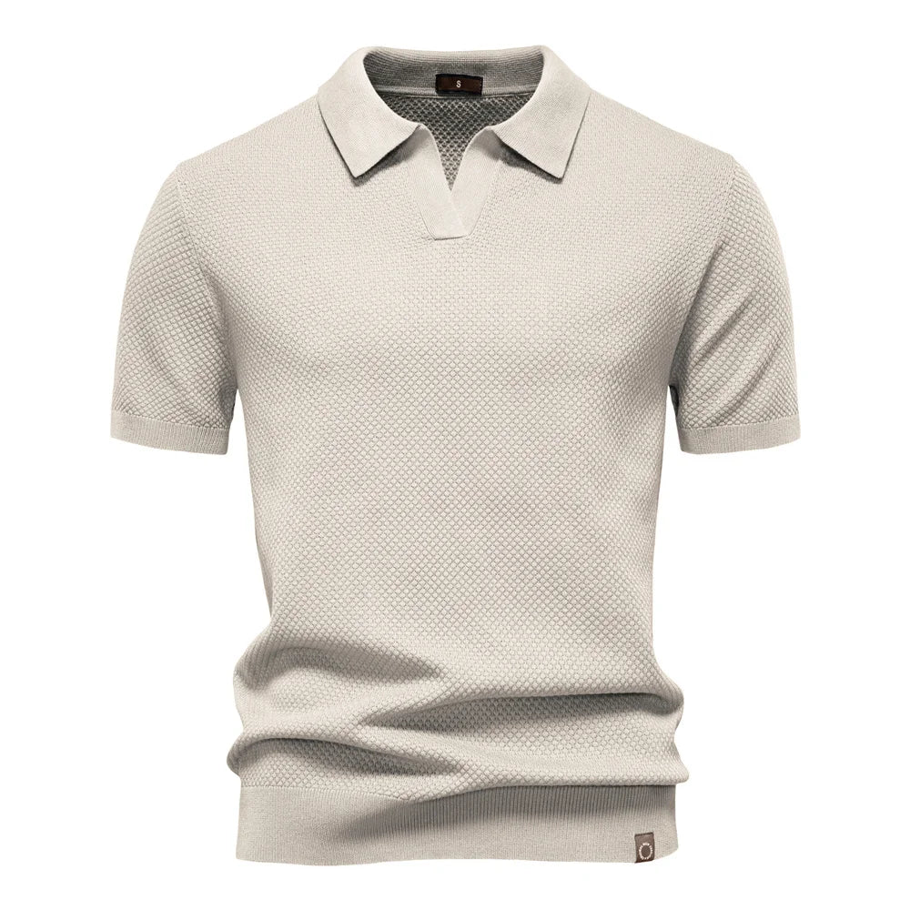 Jacquard Knit Polo Shirt